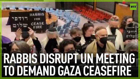 Rabbis disrupt UN meeting to demand Gaza ceasefire