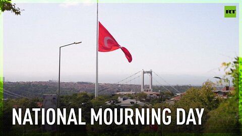 Flags at half mast in Istanbul at national mourning day