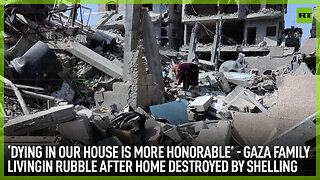 Gaza family living in rubble after home destroyed by shelling