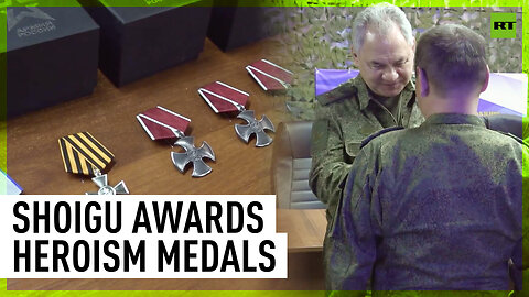 Shoigu awards heroism medals on front lines
