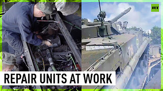 Russia’s repair unit servicemen at work