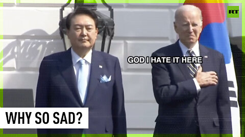 Biden welcomes Korean President (looks extremely upset)