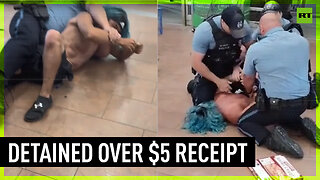 Cop kneels on Walmart customer’s neck over receipt for frozen pizza