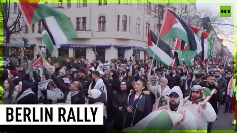 Berlin protesters rally against arms supplies to Israel