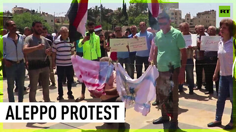 Syrians protest against Turkish military operations