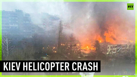 Helicopter crashes in residential area near Kiev, killing interior minister and others