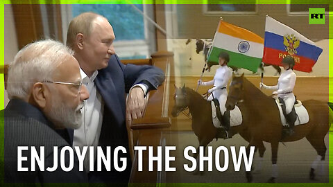 Putin and Modi attend horse show in Moscow region
