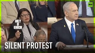 ‘War criminal’: US lawmaker silently protests during Bibi's speech in Congress