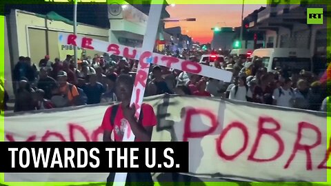 Migrant caravan moves through Mexico towards US border