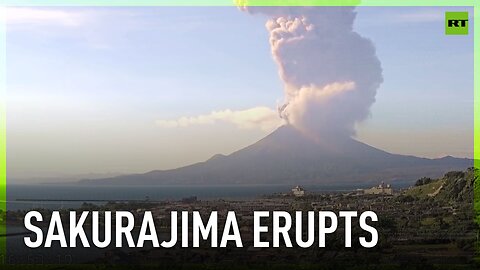 Japan’s Sakurajima volcano sends ash plumes into Kagoshima’s skies