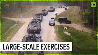 Hundreds of German troops and military vehicles arrive in Lithuania for drills