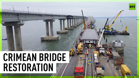 First stage of restoration of Crimean Bridge road traffic section completed