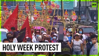 Stations of the Cross march | Holy Week protest ‎in Philippines