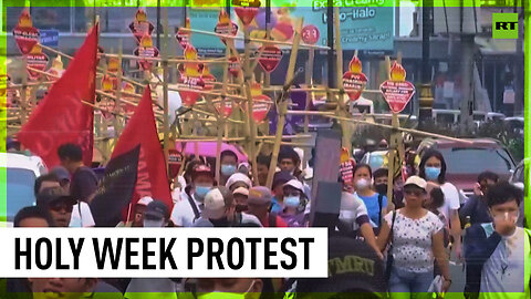 Stations of the Cross march | Holy Week protest ‎in Philippines