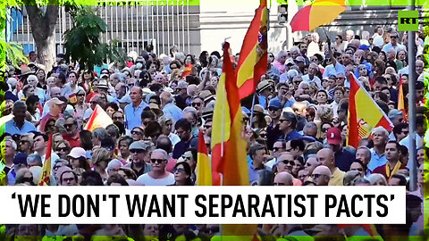 Spanish protesters decry proposed amnesty law for Catalan independence supporters