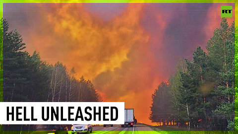 Raging wildfires blot out Sun, turn sky red in Kurgan Region, Russia
