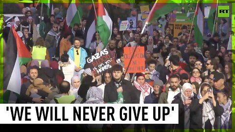 Mass pro-Palestinian rally in Frankfurt