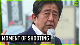 Moment Japan's ex-PM Shinzo Abe shot