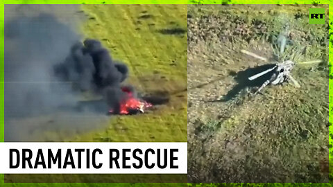 Dramatic rescue for downed helicopter pilot