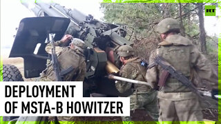 Msta-B artillery unit strikes Ukrainian military targets