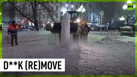 Phallic snow sculpture taken down in Ekaterinburg