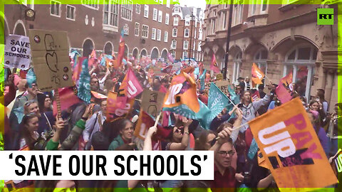 Educators march in London to demand fair pay, more school funding