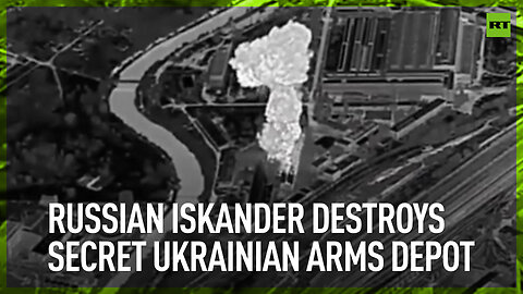 Russian Iskander destroys secret Ukrainian arms depot