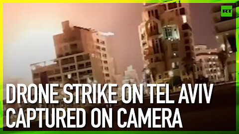 Drone strike on Tel Aviv captured on camera