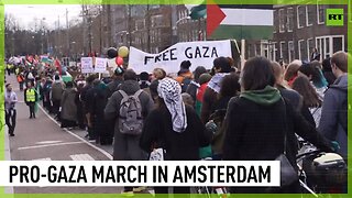 Pro-Palestine activists march in Amsterdam