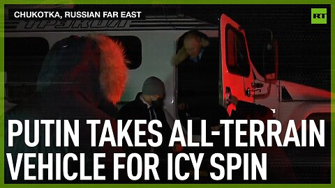 Putin takes all-terrain vehicle for icy spin