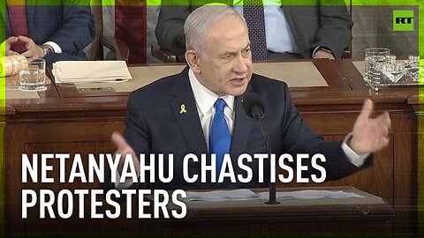 ‘Useful idiots’: Netanyahu blasts protesters during Congress speech