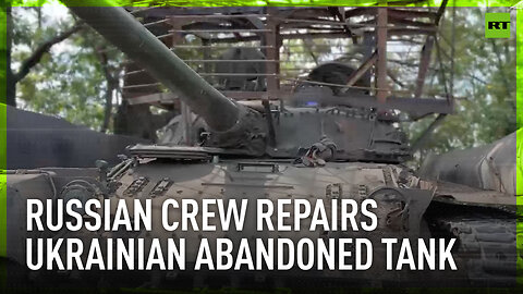 Russian crew repairs Ukrainian tank abandoned in DPR