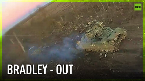 Russian drone destroys US-made Bradley tank