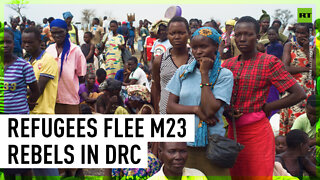 Residents flee from M23 rebels in Democratic Republic of Congo