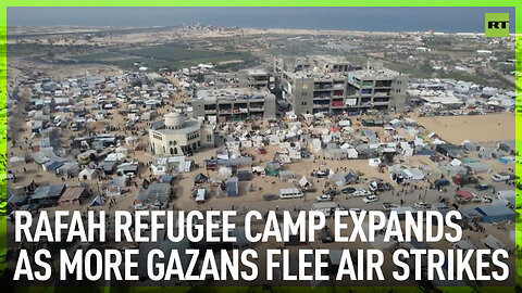 Rafah refugee camp expands as more Gazans flee air strikes