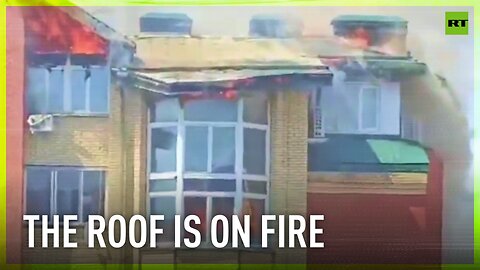 Upper apartments in FLAMES | Residential building fire near Moscow