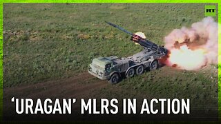 Russian ‘Uragan’ MLRS targets hostile strongholds