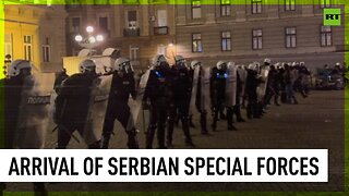 Serbian special forces dispersing anti-govt demonstrators