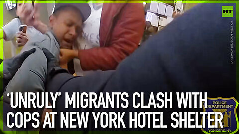‘Unruly’ migrants clash with cops at New York hotel shelter