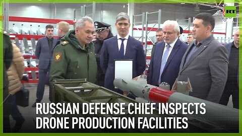 Russian defense chief inspects drone production facilities