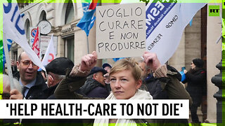 Medical staff protest in Rome over proposed 2023 budget