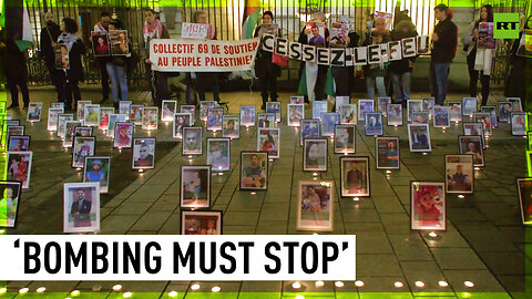 Lyon activists hold candlelight vigil to demand total ceasefire in Gaza