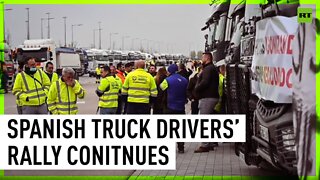 Truck drivers continue to protest in Spain