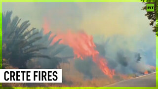 Battling blazes: 100+ firefighters tackle raging flames in Crete