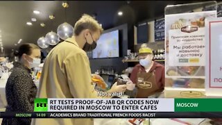 Moscow rolls out proof-of-vaccine QR codes for restaurants