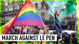 Pro-LGBT protesters march against right-wing Le Pen