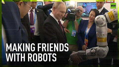 Putin shakes robot hand at China's Harbin Polytechnic University