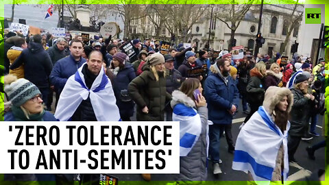 Massive march against anti-Semitism takes place in London