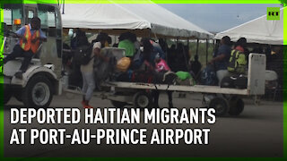 Deported Haitian migrants await compensation & documents at Port-au-Prince airport