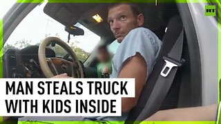 Florida man arrested after stealing truck with two kids inside